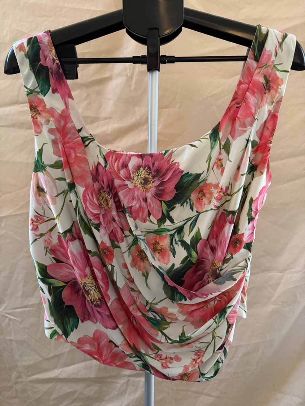 Express White Camisole with Pink Floral Print